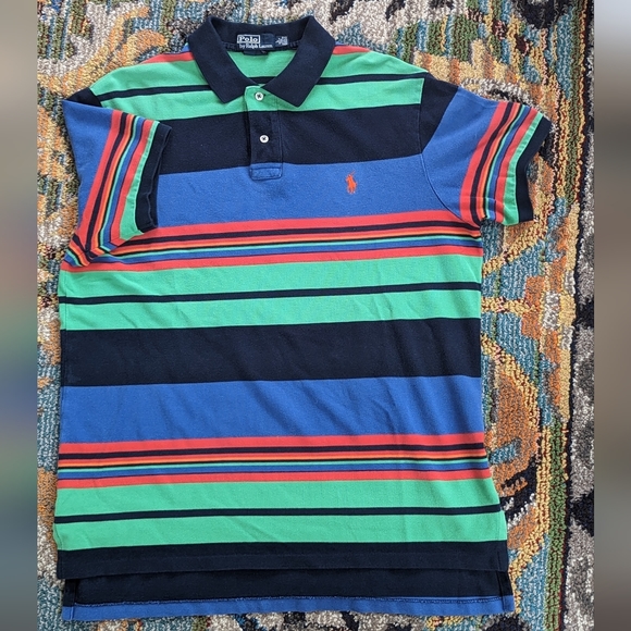 Polo Ralph Lauren Other - Polo Ralph Lauren Polo Short Sleeve Shirt Men's L Multi Color Stripped Polo